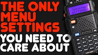 Baofeng UV5R For Beginners  Menu Settings You Need To Know  Learn The Baofeng UV5R  Ham Radio [upl. by Doubler]