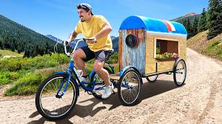 I Built a Bike Camper out of Trash [upl. by Ainoval]