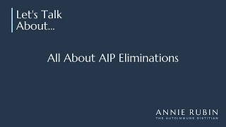 All About AIP Eliminations [upl. by Sadella252]