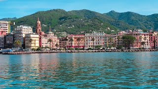 Walking tour Italian Riviera  Rapallo  Italy 4k [upl. by Rodney487]