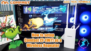 Comfast CFEW71 Outdoor Access Point  How to Setup as a Wireless Repeater [upl. by Inram]