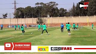 Mamelodi Sundowns players warmingup and training at Chloorkop [upl. by Blayze]