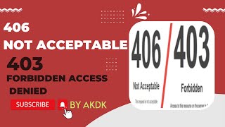 Fix 406 Not Acceptable  403 Forbidden Error [upl. by Terrell]