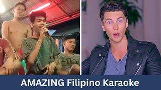 Amazing Filipino Karaoke  My Heart Will Go On  Vocal Coach Reacts [upl. by Wurster]