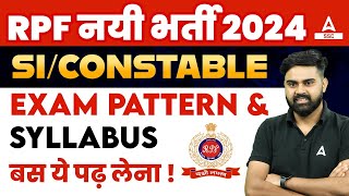 RPF Syllabus 2024  RPF SI Constable Syllabus And Exam Pattern  RPF New Vacancy 2024 [upl. by Tesler]