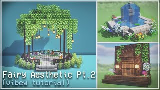 Minecraft Fairy Aesthetic Builds Pt2 🍄🌿✨ Fairytail Cottagecore Fairycore Fairy 🌸 Kelpie The Fox [upl. by Nuawed]