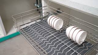 Kitchen dish rack pull out drawer basket shelf Manufacturer Factory [upl. by Inavoig530]