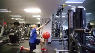 HalfKneeling SingleArm Lat Pull Down Technique Video [upl. by Schoof]