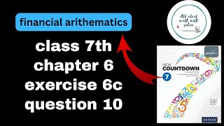 class 7th maths chapter 6 financial arithmetic [upl. by Loree]