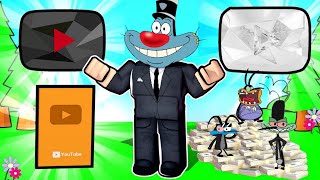 Roblox Oggy Become Millionaire Youtuber With Jack  In Youtuber life [upl. by Bromleigh]