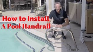 How to install a pool handrail [upl. by Acirret]