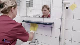 Reinigung und Desinfektion in Kliniken Sanitärbereich  Schulungsvideo [upl. by Fadil]