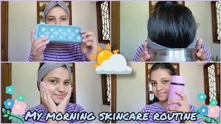 My Morning 🌞 Skincare Routine for glowy skinskincare routine Malayalam Meghna Meghu [upl. by Ayotnahs]