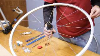 Lacing a Rear 32 Spoke Wheel 3 Cross  How to Build a Bicycle Wheel [upl. by Wengert145]