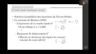 MEC758  Cours 2  Rappels mécanique des fluides [upl. by Annayehc733]