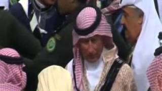 Prince Charles wears a thobe does sword dance [upl. by Subocaj]