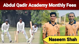 Abdul qadir cricket academy fee structure  Abdul qadir cricket academy [upl. by Luahs]