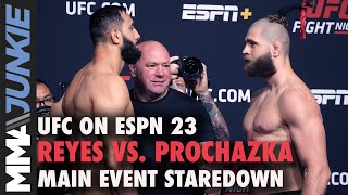 Dominick Reyes vs Jiri Prochazka final faceoff  UFC on ESPN 23 staredown [upl. by Eniamraj26]