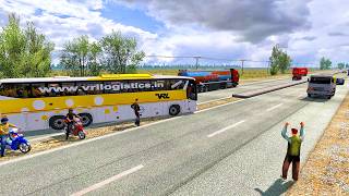 Ets2 131 Bus Mod  Vrl Bus Driving In Village  Bus Simulator Game Video [upl. by Liggitt]