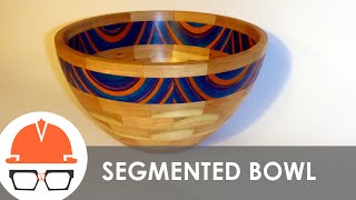 Turning a Segmented Bowl on the Lathe  Cherry and Spectraply [upl. by Brody]