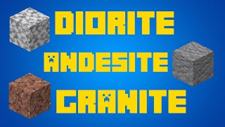 Minecraft  Crafting Recipes Diorite Andesite amp Granite [upl. by Hodge]