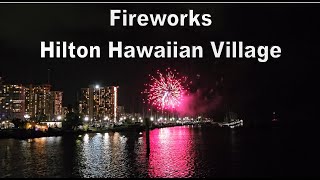 4K Fireworks at Hilton Hawaiian Village on 121523 in Waikiki Honolulu Oahu Hawaii [upl. by Mendy]