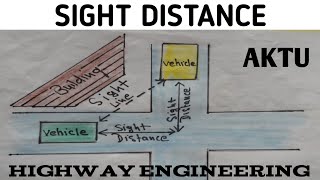 Sight distance in highway engineering  sight distance in hindi GATE ESE IES SSC JE [upl. by Atwahs]