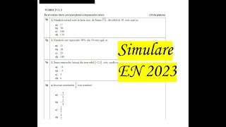 Simulare nationala 2023 Matematica martie clasa 8 [upl. by Hamon]