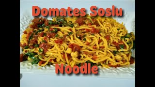 Evde Domates Sosu ile Sebzeli Noodle Yapımı En kolay Hazır makarna Nasıl Yapılır AsianRamen Tarifi [upl. by Namus965]