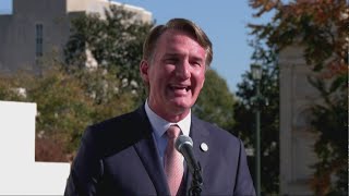 Virginia Gov Glenn Youngkin reacts to Republican losses in Virginia 2023 elections [upl. by Lledroc]