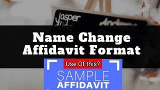 How to write Name Affidavit for Visa  Study Visa for Canada  International Student [upl. by Enaols]