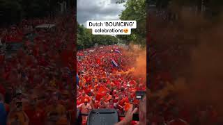 The Netherlands fans are ALL SET for the upcoming game against Romania😍👀 [upl. by Naxela]