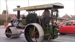 Aveling amp Porter Roller No12335 Hilda roading across Basingstoke  13 04 2015 [upl. by Shurlock625]