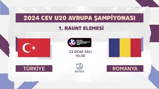 TÜRKİYE  ROMANIA CEV U20 VOLLEYBALL EUROPEAN CHAMPIONSHIP 2024 – WOMEN 1st Round [upl. by Einaoj]