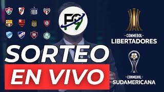 SORTEO COPA LIBERTADORES Y SUDAMERICANA EN VIVO  PREVIA  SORTEO EN DIRECTO 🔴 [upl. by Ecinehs414]