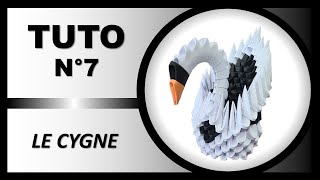 TUTO 7  CYGNE en origami modulaire 3D [upl. by Adnalra193]