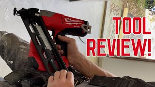 Cordless Milwaukee 15 gauge finish nailer tool review [upl. by Etteluap600]