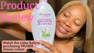 FRUISER DOUBLE MOISTURIZING SHOWER CREAM WITH GOAT MILK AND PEARL POWER FRUISER PRODUCT REVIEW [upl. by Particia]