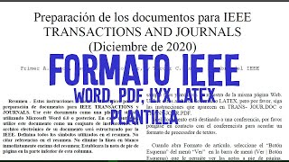 Ajuste de un documento al formato para presentación de informes IEEE [upl. by Leanahtan]