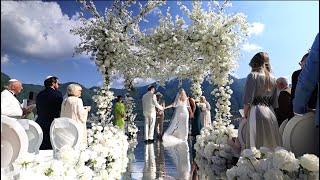 G amp S  Villa Balbiano Jewish Wedding on Lake Como Italy Enzoani Bridal Gown [upl. by Montfort781]