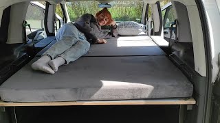 Bestes Campingbett Citroen Berlingo II  Peugeot Tepee Werkzeuglos DIY Camper Minicamper Vanlife [upl. by Criswell]