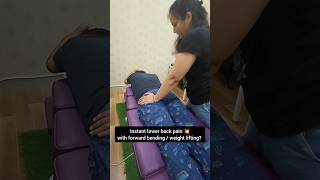 Backache treatment with chiropractic manipulation  L 45 chiropractic trending ytshorts [upl. by Domini]