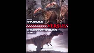 Mapusaurus vs Carcharodontosaurus Reupload edit dinosaurs battle [upl. by Vyse]