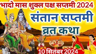 संतान सप्तमी व्रत कथा Santan saptami ki katha  संतान सप्तमी व्रत की कथा Santan saptami ki kahani [upl. by Ecirtram515]