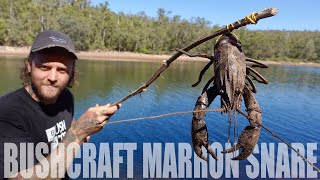 Bushcraft Marron Snare  Hunting Marron Freshwater Crayfish Crawfish Crawdad [upl. by Novaelc467]