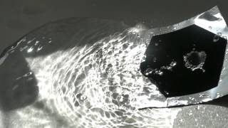 Slow motion water on Vantablack  High resolution [upl. by Venator]