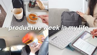 a realistic Week in my life vlog productive amp busy study and work days new backpack what I eat [upl. by Sherrill]