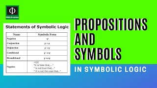 Propositions and Symbols Used in Symbolic Logic [upl. by Stu]