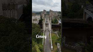 Conwy suspension bridge and Castle drone history dji ￼ [upl. by Anelas293]