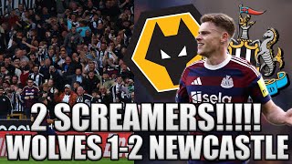 2 SCREAMERS BARNES SCHAR GOALS WOLVES VS NEWCASTLE 12 [upl. by Adnulahs]